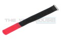 Cable tie, 25mm x 17cm + 6cm haaktip, rood