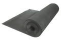 Rubber mat 2.6 mm dik, geribbeld, zwart, 1 m x 8 m