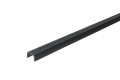 U-profiel PVC, 6.5 mm, zwart, per meter