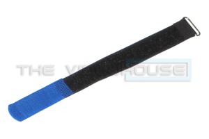 Cable tie, 25mm x 17cm + 6cm haaktip, blauw