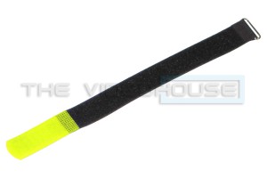 Cable tie, 25mm x 22cm + 6cm haaktip, geel