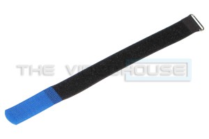 Cable tie, 25mm x 22cm + 6cm haaktip, blauw