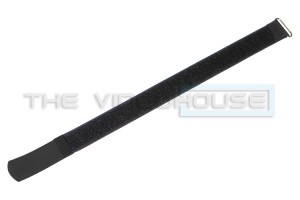 Cable tie, 25mm x 30cm + 6cm haaktip, zwart