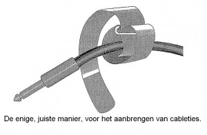 Cable tie, 25mm x 30cm + 6cm haaktip, rood