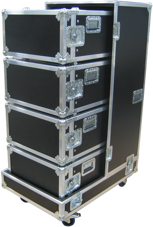 flightcase voor 4 shockproof cases